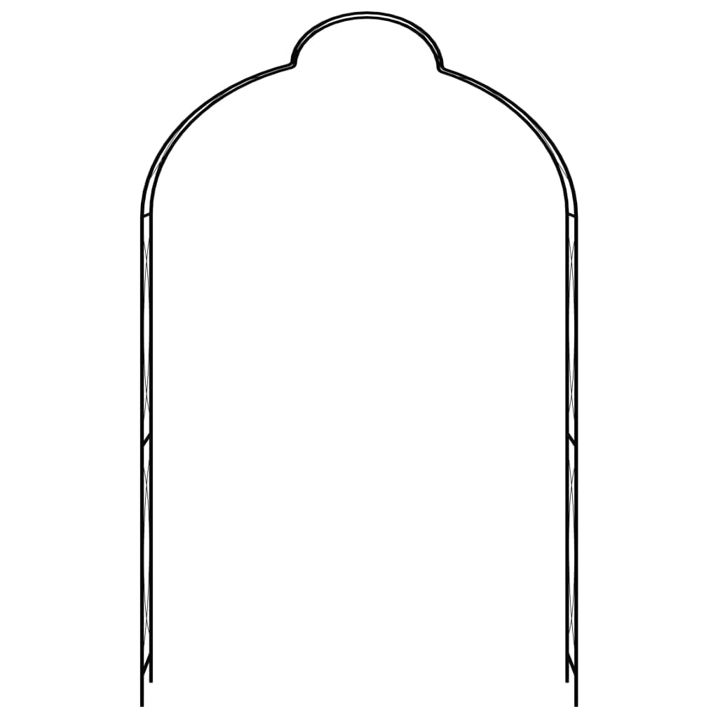 vidaXL Heim & Garten Rosenbogen Gartenbogen schwarz 150x34x240 cm Eisen