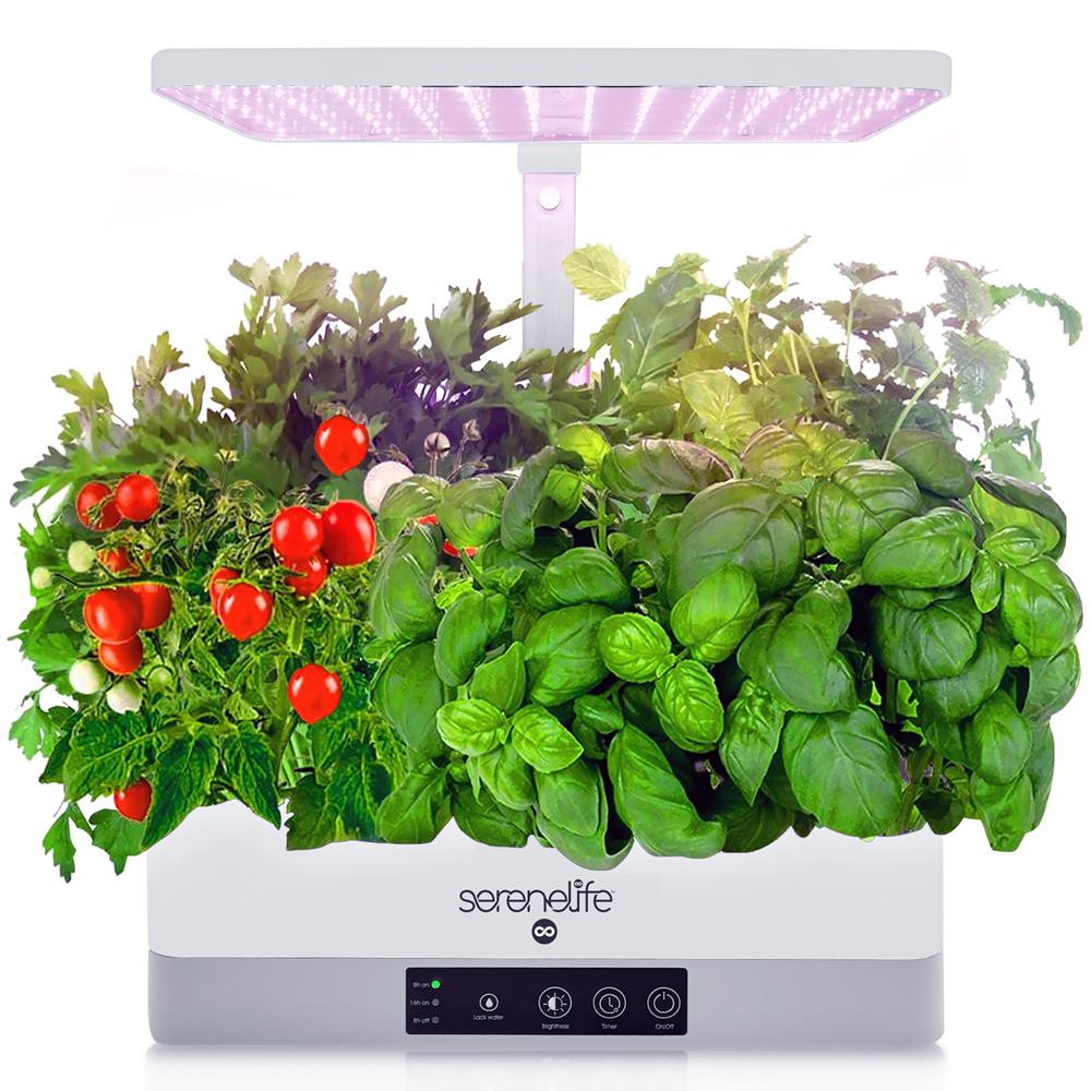 Serenelife Indoor Garden Kräutergarten LED weiß 6 Pflanzen