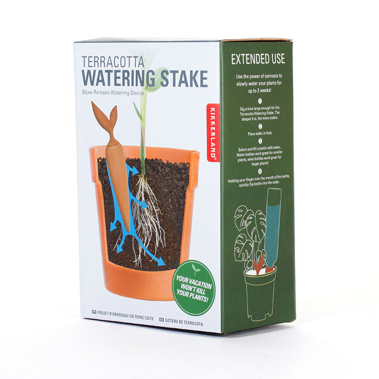 Kikkerland Bewässerungskegel Terracotta Watering Stake Flasche
