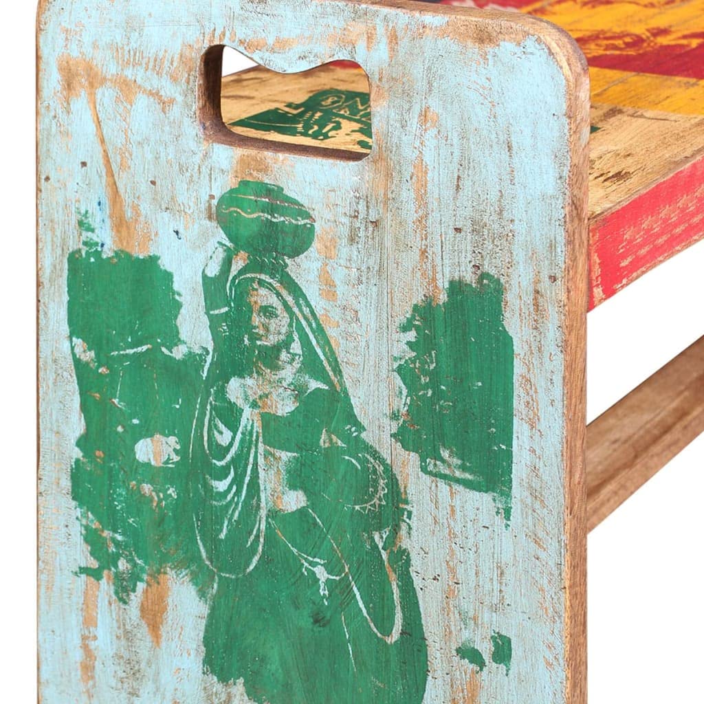 vidaXL Sitzbank Cola Altholz 100x30x50 cm recycelt