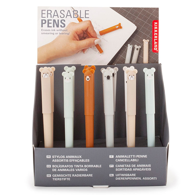 Kikkerland Erasable Animal Pens Radierstift Tier Schwarz
