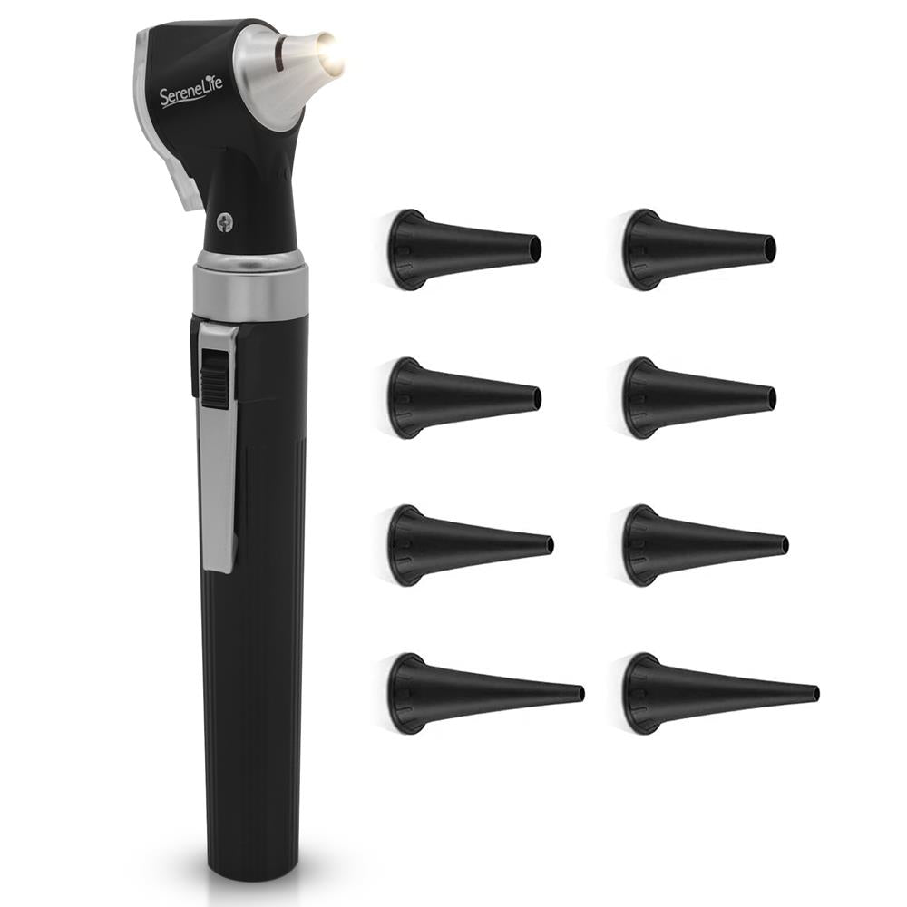 Serenelife Health Otoskop LED 3-fach mit Aufsätzen