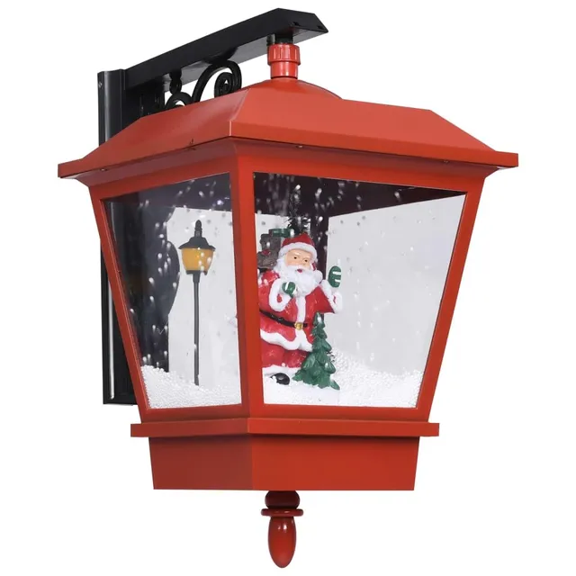 vidaXL Weihnachten Wandleuchte LED Weihnachtsmann rot 40x27x45 cm