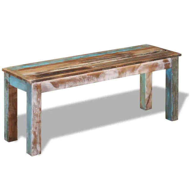 vidaXL Heim & Garten Bank Altholz 110x35x45 cm Massivholz