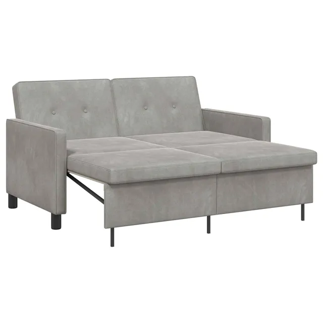 vidaXL Möbel Schlafsofa Ausziehsofa Hellgrün 154 cm Stoff