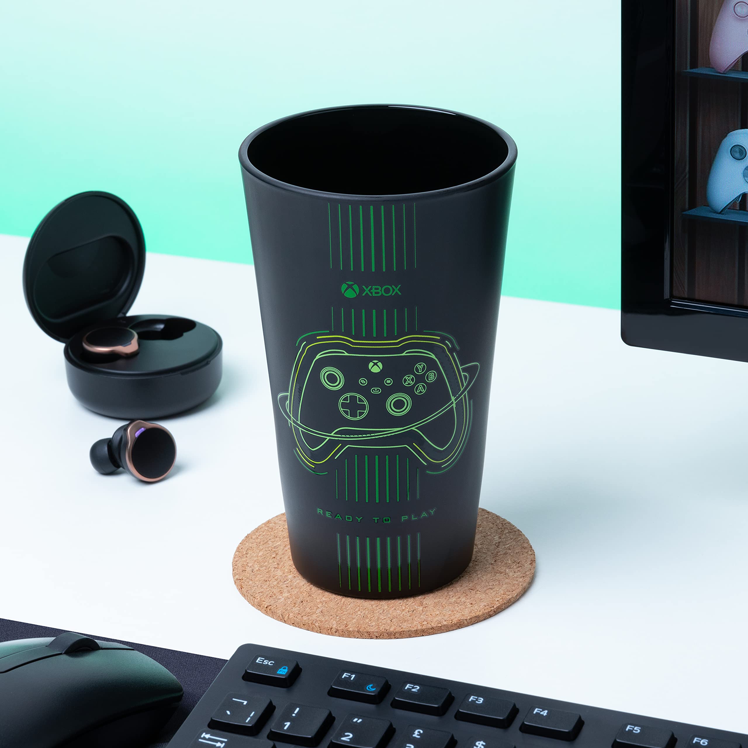 Paladone Xbox Trinkglas 400 ml Tumbler mattschwarz