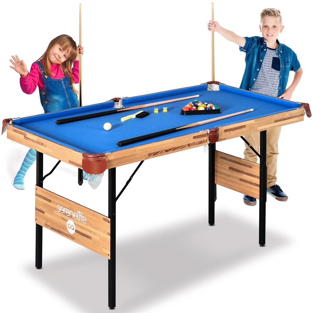Serenelife Game Tables Billardtisch 4,5 ft klappbar mit Zubehör