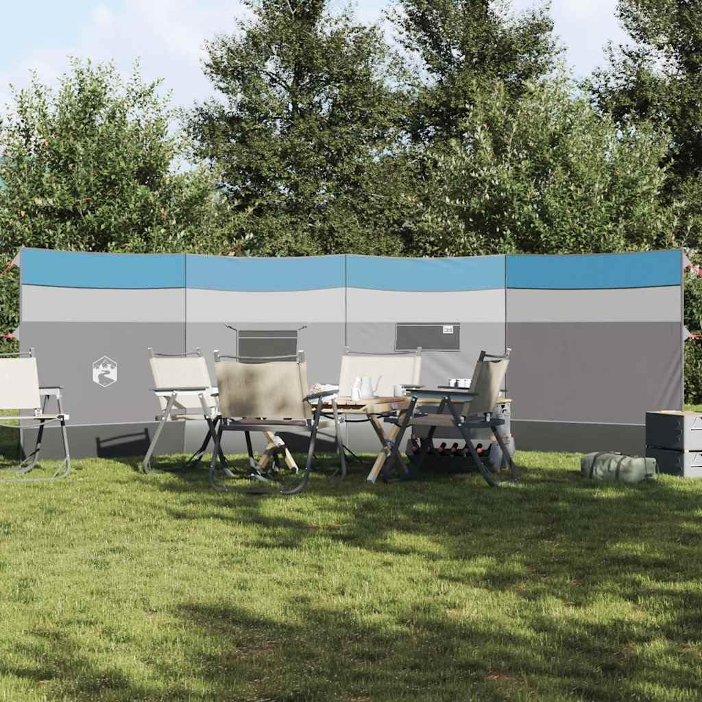 vidaXL Windschutz Strand Blau 510x153cm Camping Polyester