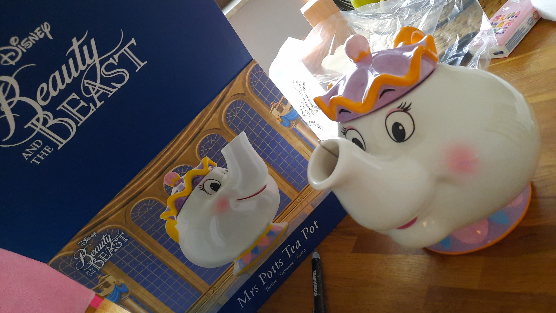 Paladone Mrs Potts Teekanne Keramik Disney 4 Tassen
