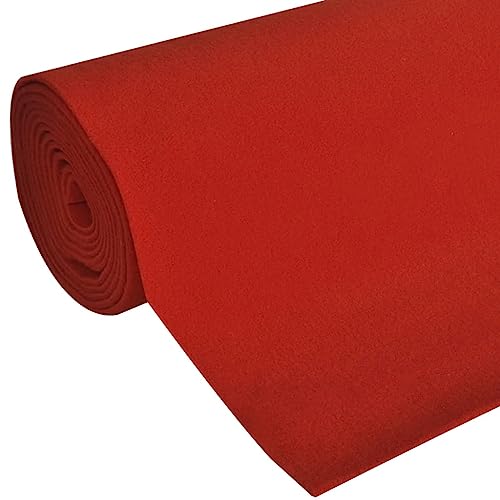 vidaXL Heim & Garten Teppich Rot 1x5 m 400 g/m² Läufer