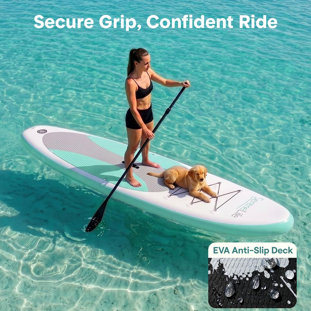 Serenelife Thunder Wave SUP Board 10ft Teal PVC Komplettset