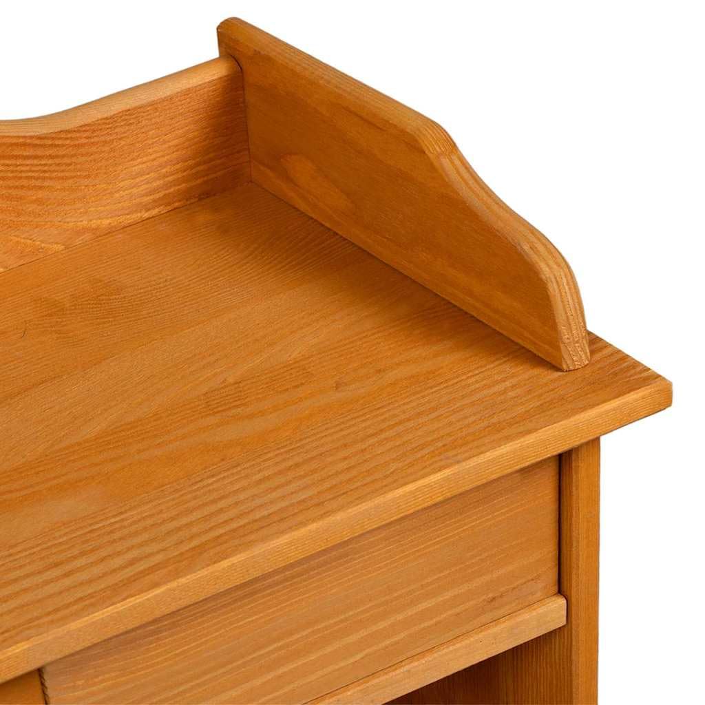 vidaXL Möbel Weinregal Braun Massiv Kiefernholz 58x28x90 cm