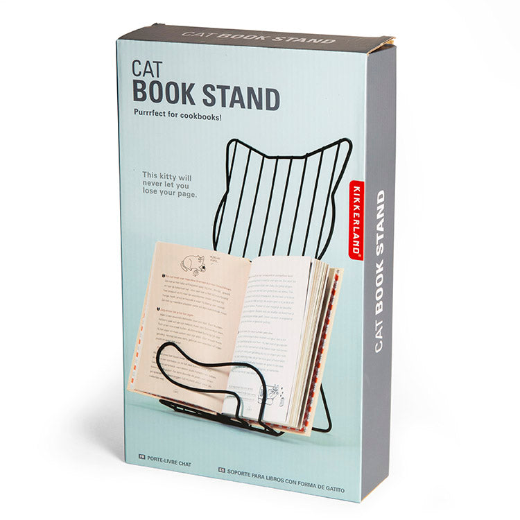 Kikkerland Home Cat Buchstütze Katzen-Motiv Kochbuch