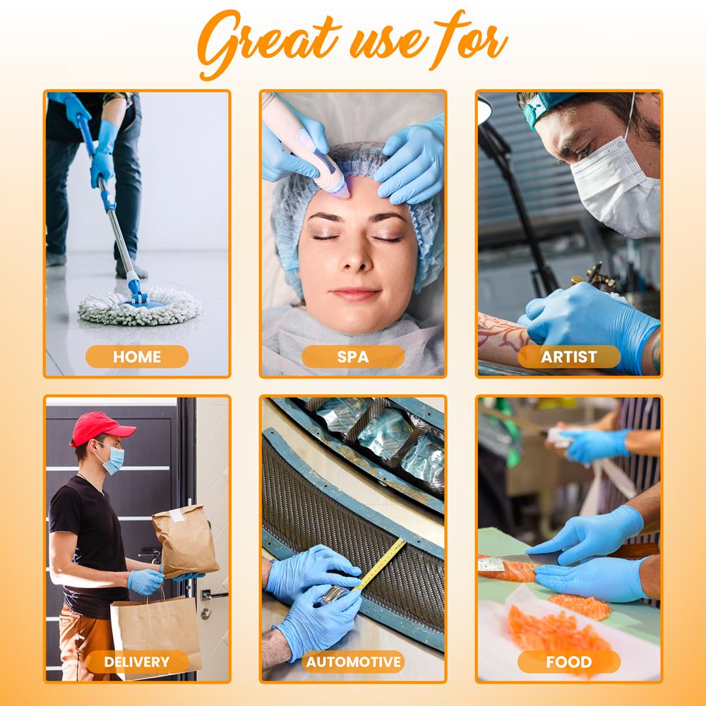 Serenelife Health Nitrilhandschuhe Latexfrei L 100 Stück