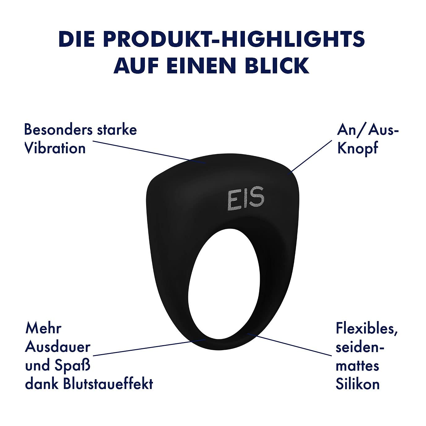 EIS Good Vibrations Penisring Silikon wasserdicht Ø35 mm