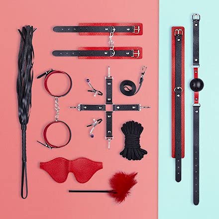 EIS BDSM Vielseitiges Bondage Set 11 Teile Leder-Optik