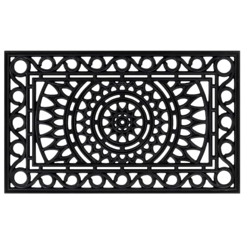 vidaXL Heim & Garten Fußmatte Rechteckig 45x75 cm Gummi