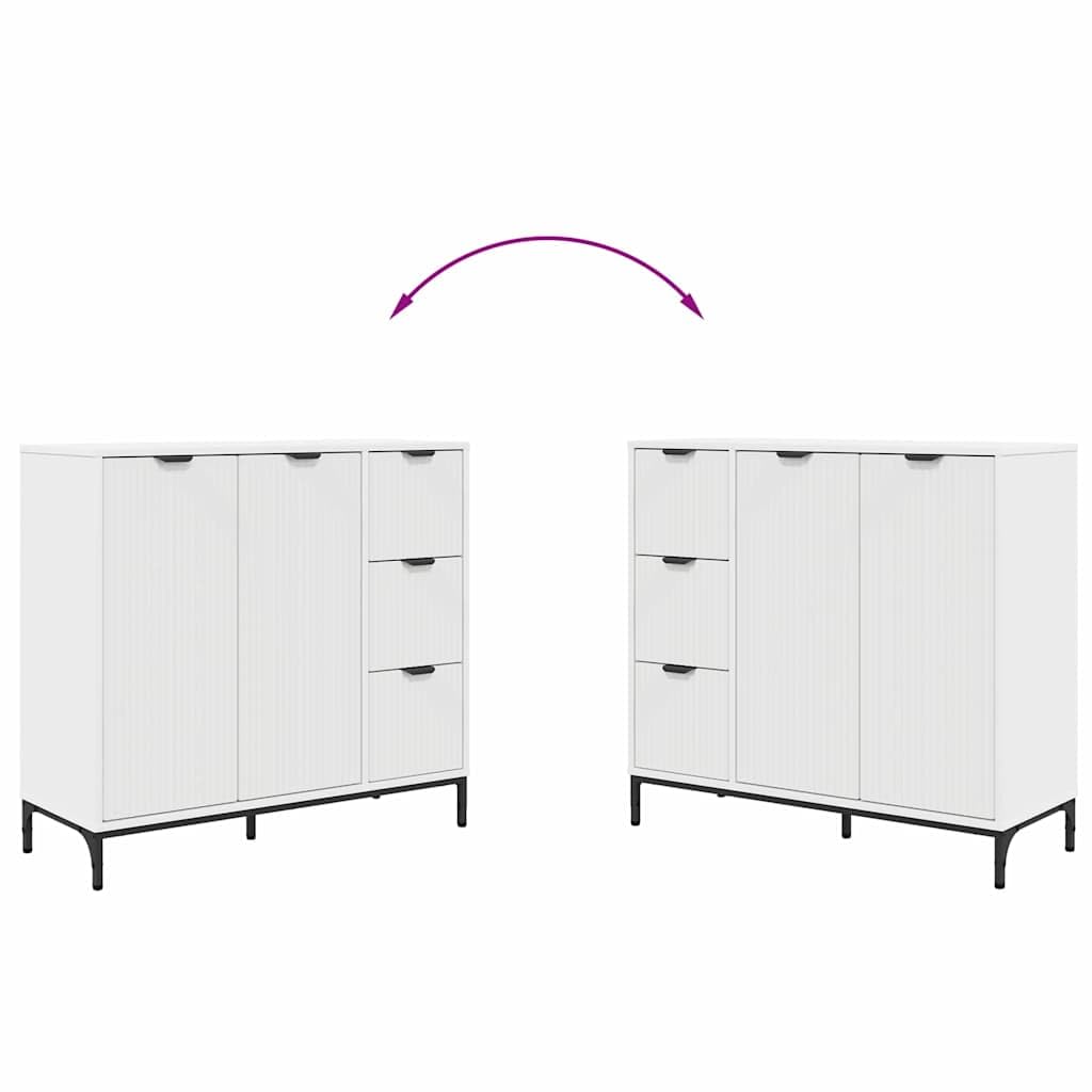 vidaXL Möbel Sideboard Weiß Holzwerkstoff 89,5x33x82 cm