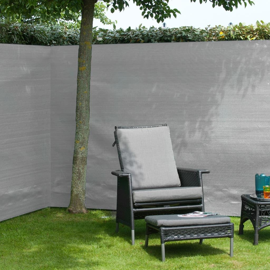 vidaXL Nature Sichtschutz grau 120x500cm PE-Gewebe Zaunblende