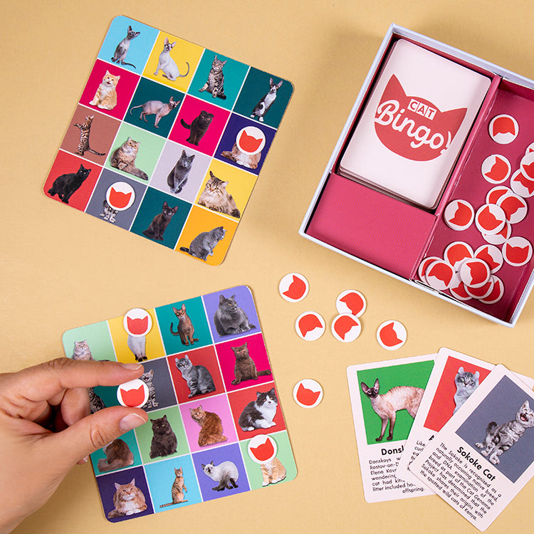 Kikkerland Play Cat Bingo Katzen Bingo Lernspiel 54 Rassen