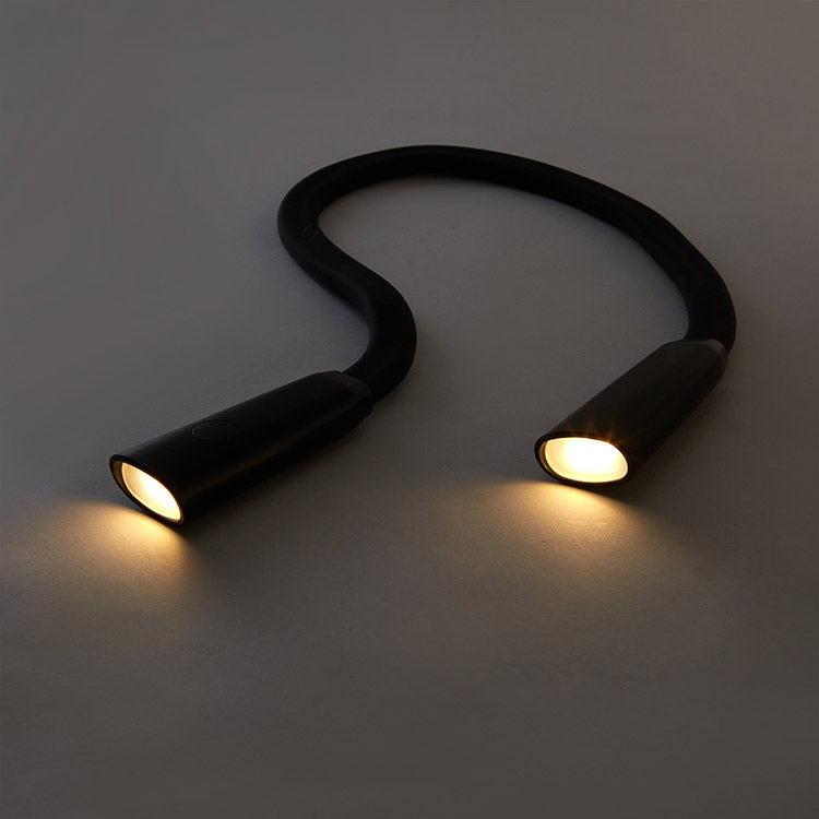 Kikkerland Hands-Free Book Light Leselampe USB Bernstein Weiß