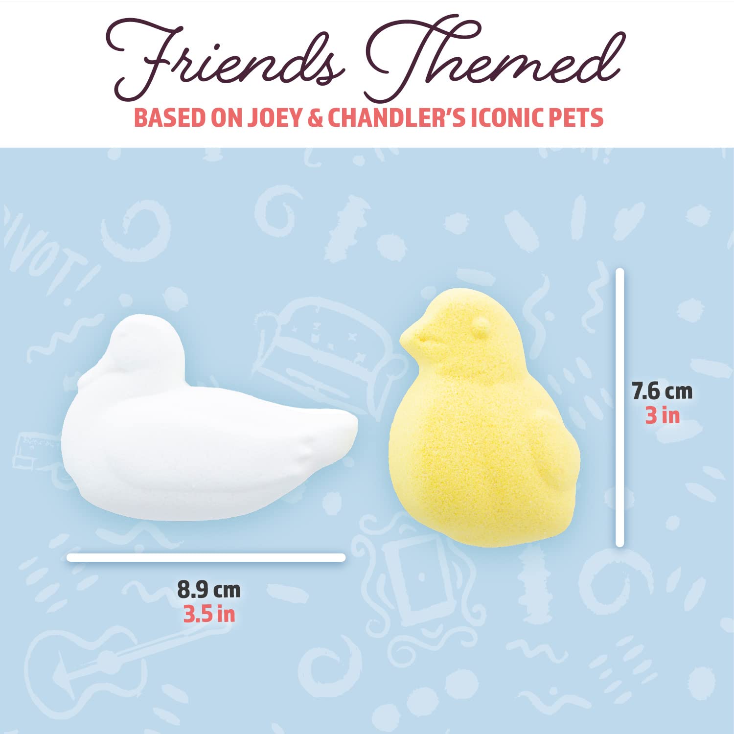 Paladone Friends Badebomben Chick Duck Tropical 2er