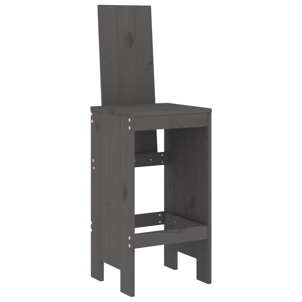 vidaXL Heim & Garten 5-tlg. Gartenbar-Set Holz Graue Kiefer