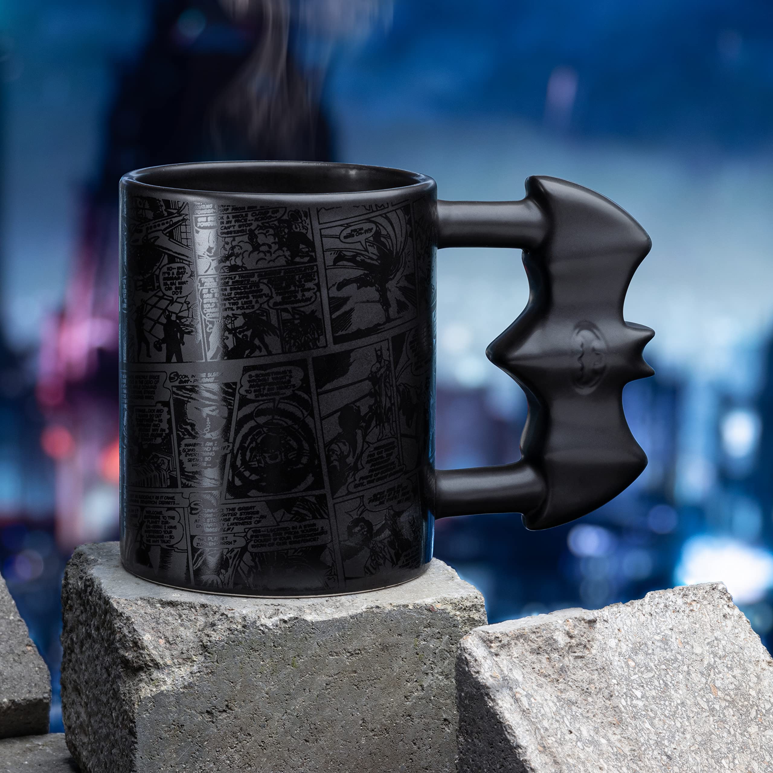 Paladone Drinkware Batman Becher Modern Batarang-Griff 450 ml schwarz