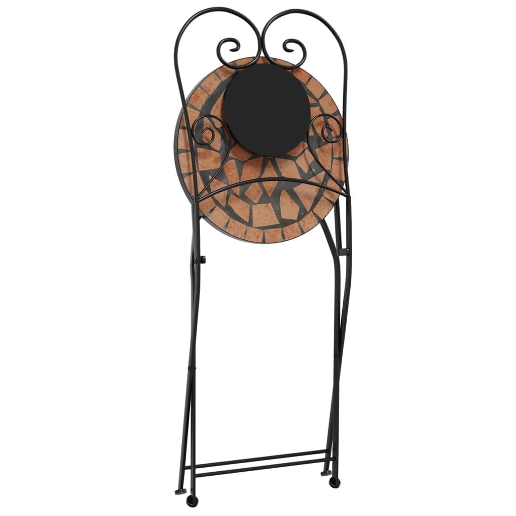 vidaXL Heim & Garten Mosaik-Bistro-Set Terrakotta Eisen Keramik