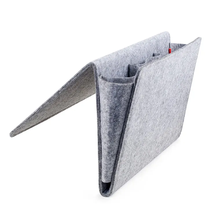 Kikkerland Large Bedside Pocket Betttasche Filz Kabeldurchlass