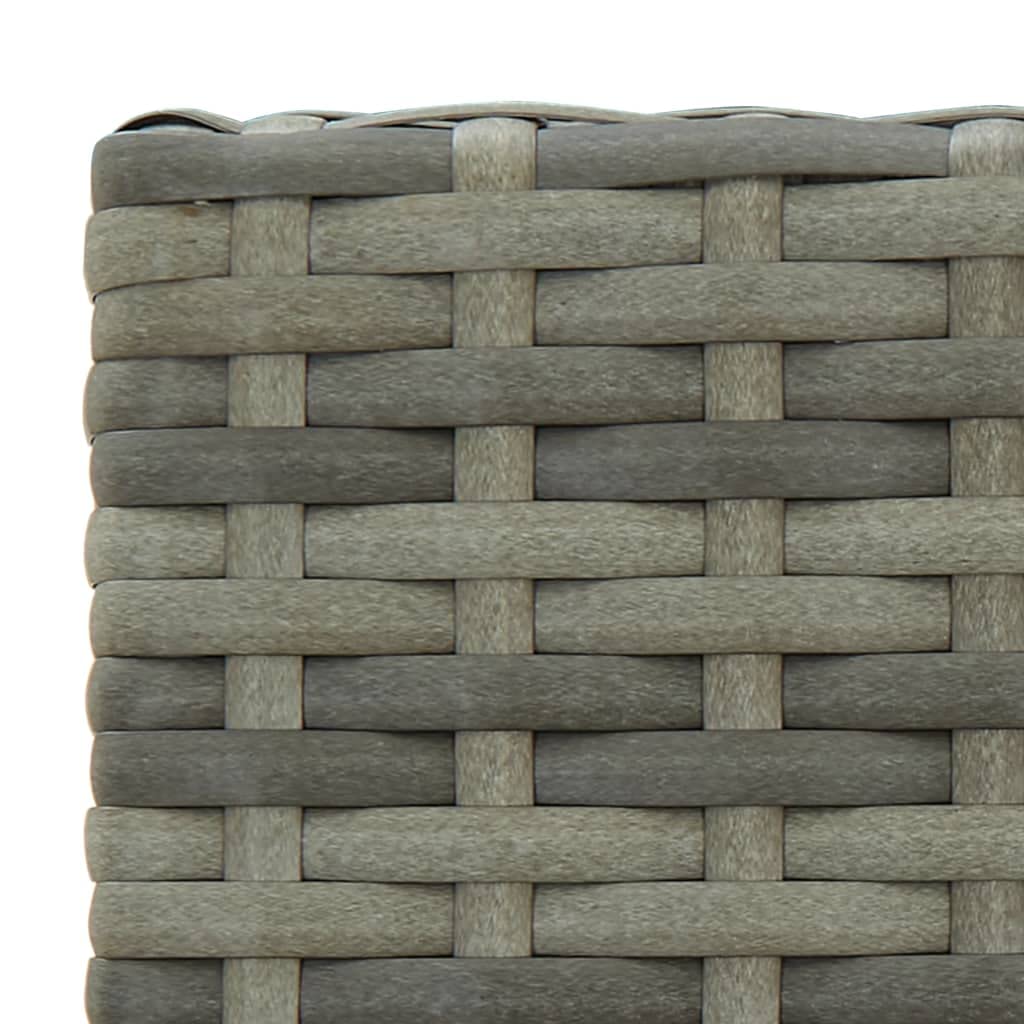 vidaXL Heim & Garten Garten-Bar-Set 5-tlg grau Rattan