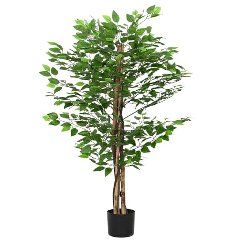 vidaXL Ficusbaum Künstlich 120 cm Grün 788 Blätter Topf