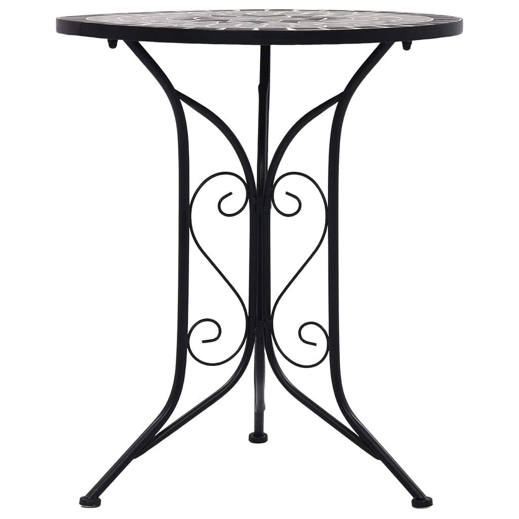 vidaXL Heim & Garten Bistro-Set 3-tlg Mosaik Grau Keramik