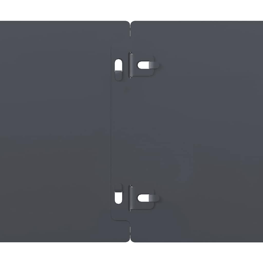 vidaXL Heim & Garten Rasenkanten 50Stk Anthrazit 15x103cm