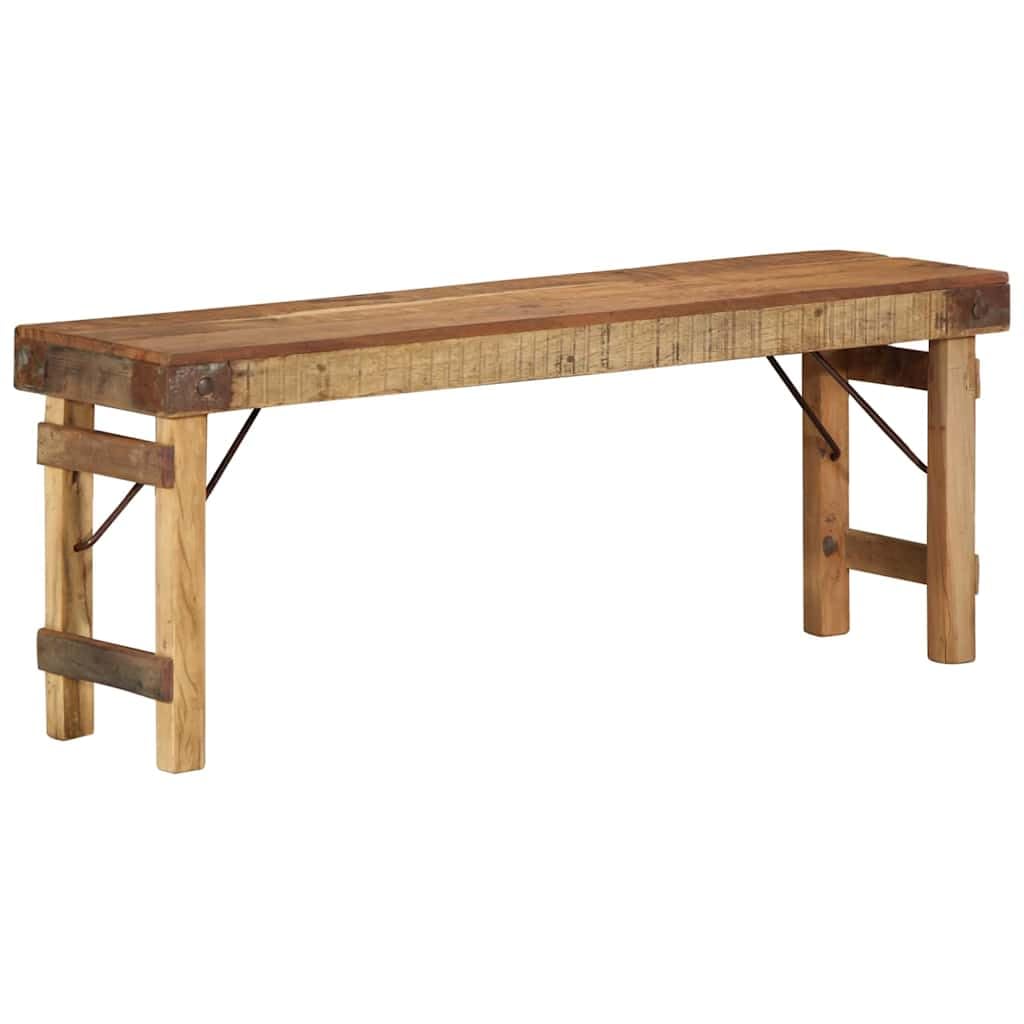 vidaXL Heim & Garten Bank Natur Holzbank 110 cm Altholz