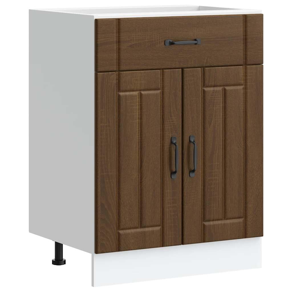 vidaXL Lucca Küchen-Unterschrank Braune Eiche 80x46x81,5 cm