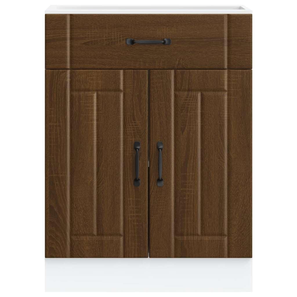 vidaXL Lucca Küchen-Unterschrank Braune Eiche 80x46x81,5 cm