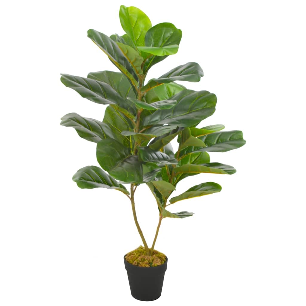 vidaXL Heim & Garten Geigen-Feige Kunstpflanze 45 cm grün mit Topf