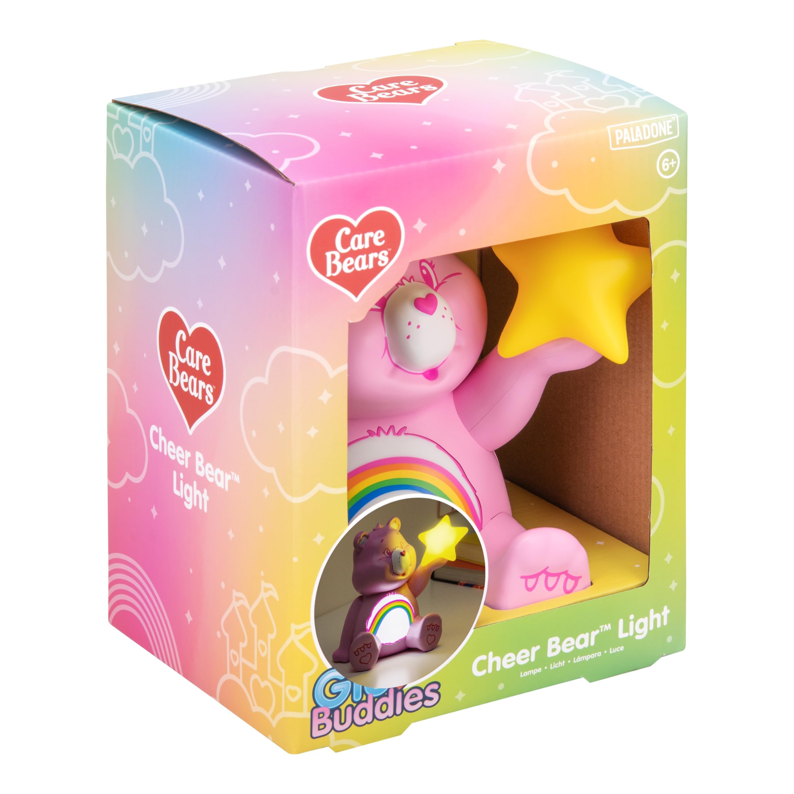 Paladone GloBuddies Nachtlicht Hurrabärchi LED rosa Batterie