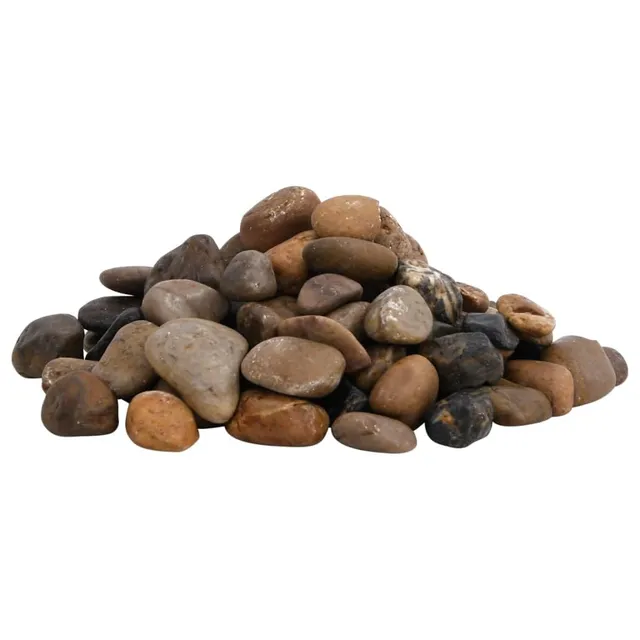 vidaXL Polierte Kiesel Mehrfarbig 2-5 cm Deko 10 kg