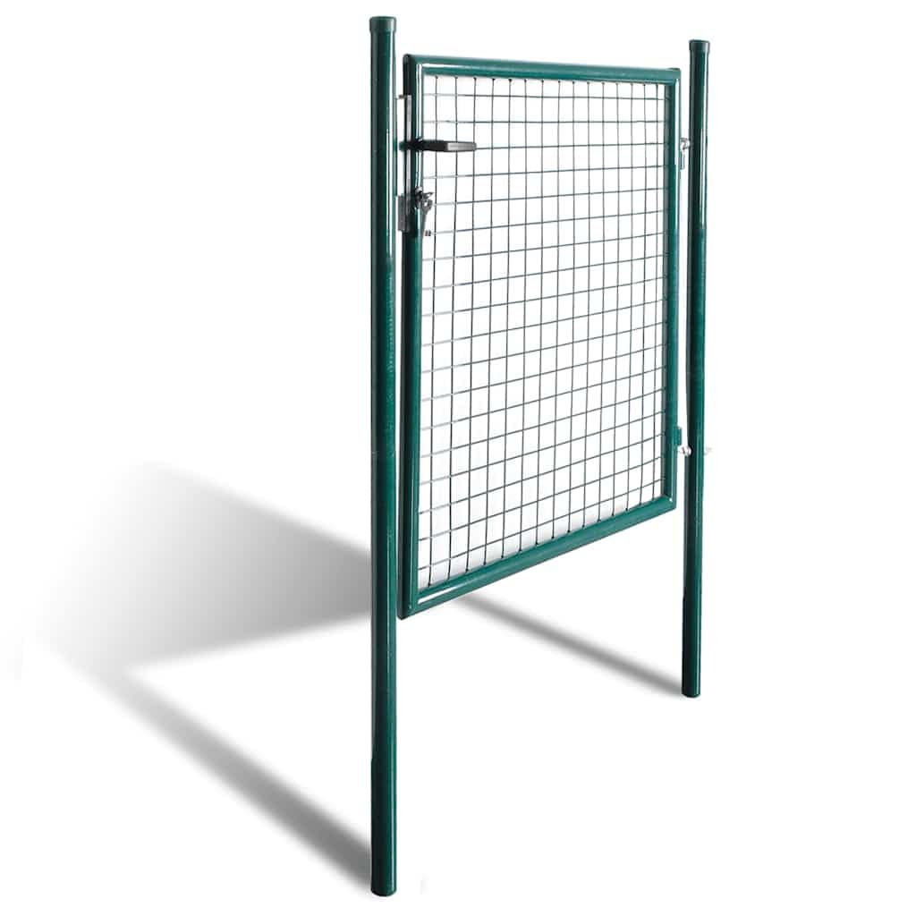 vidaXL Heim & Garten Gartentor Stahl 100x150 cm dunkelgrün