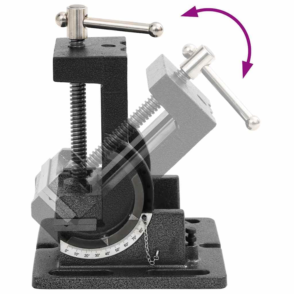vidaXL Maschinenschraubstock kippbar 110 mm Gusseisen
