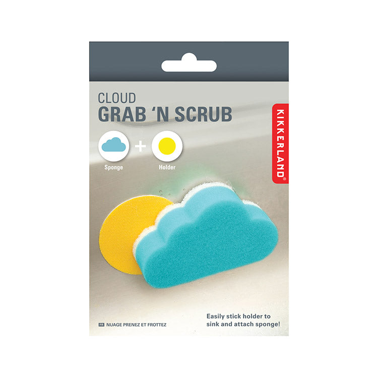 Kikkerland Home Cloud Grab 'N Scrub Spülschwamm mit Halter