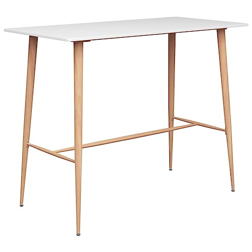 vidaXL Bartisch Bartresen Stehtisch Weiß 120x60x105cm MDF