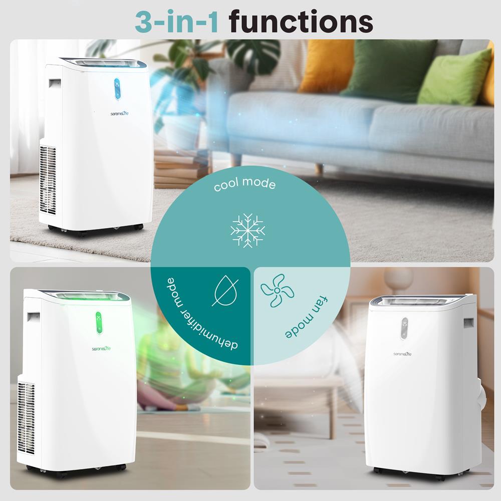 Serenelife Portable AC Klimagerät 12000 BTU Weiß