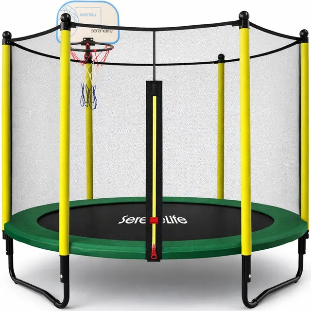 Serenelife Trampolin Kinder 5ft mit Netz Basketballkorb