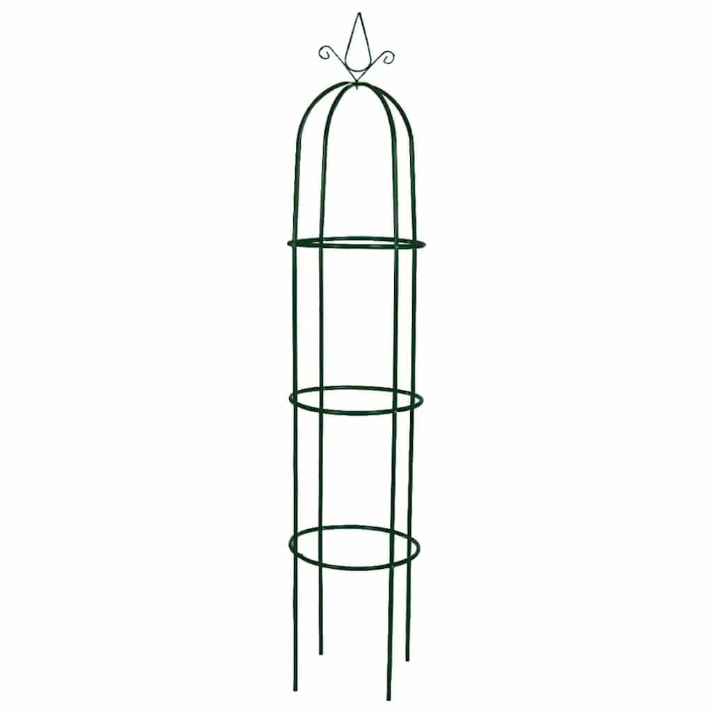 vidaXL Garten-Ranktürme 2 Stk Dunkelgrün 190 cm Eisen