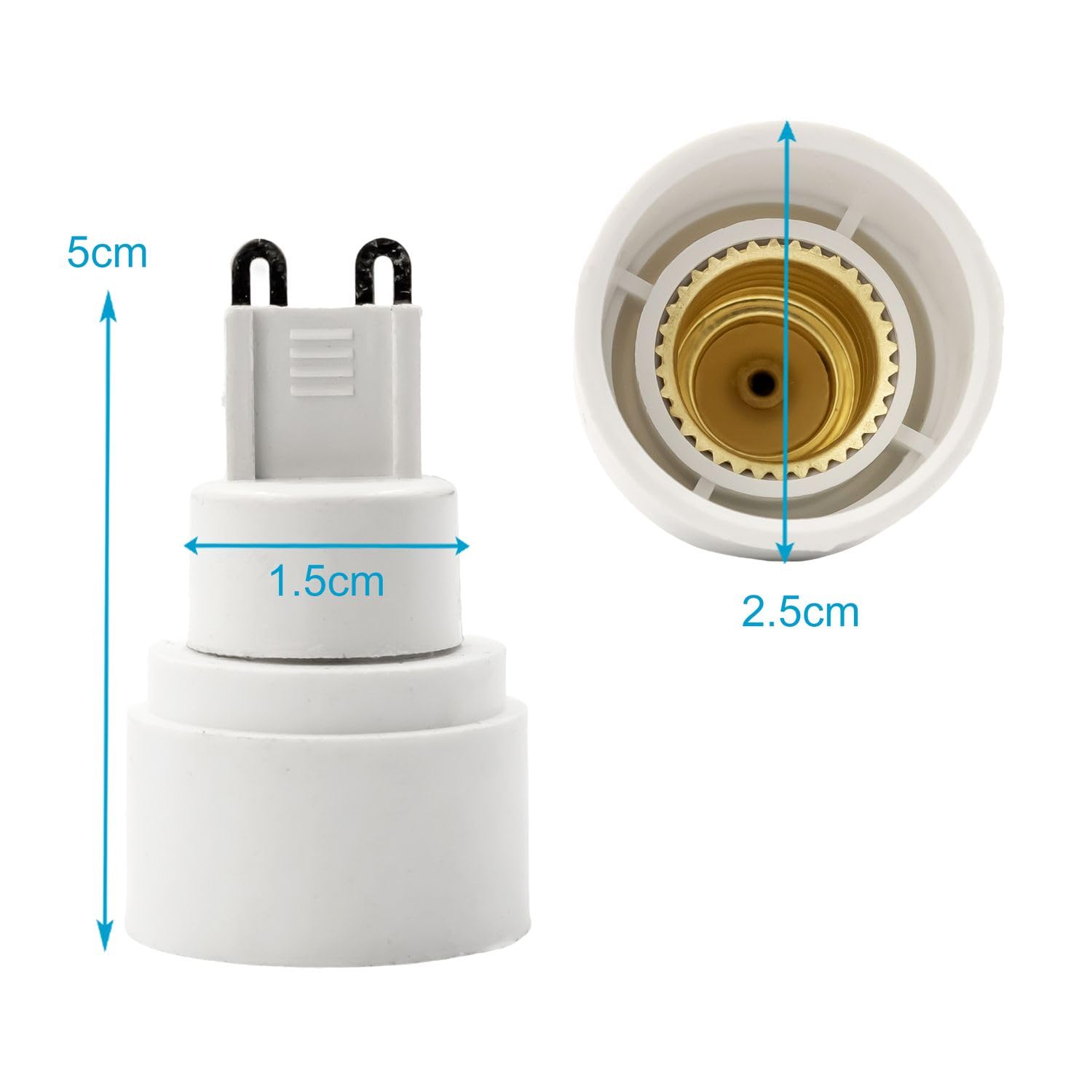 Intirilife Lampensockel Adapter E40 auf E27 4er Set weiß