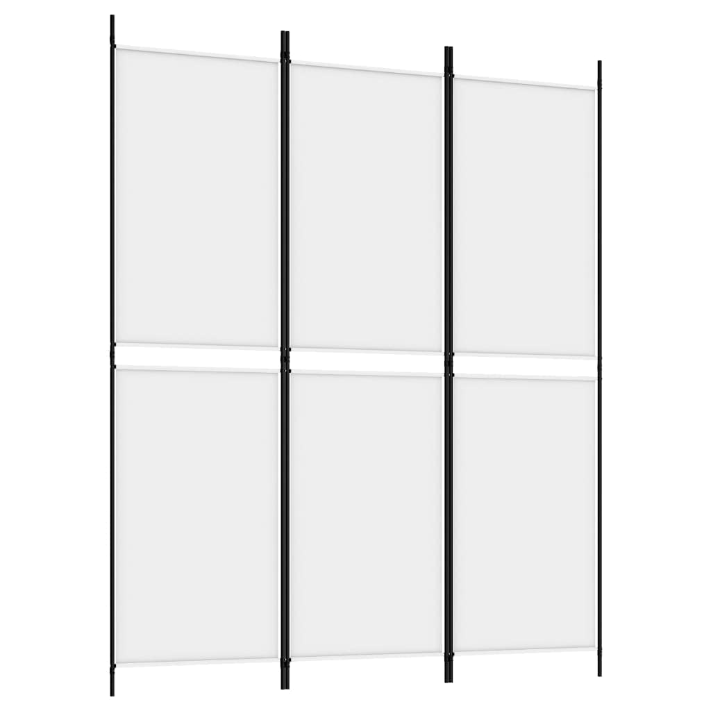 vidaXL Paravent 3-tlg. 150x180 cm Stoff weiß