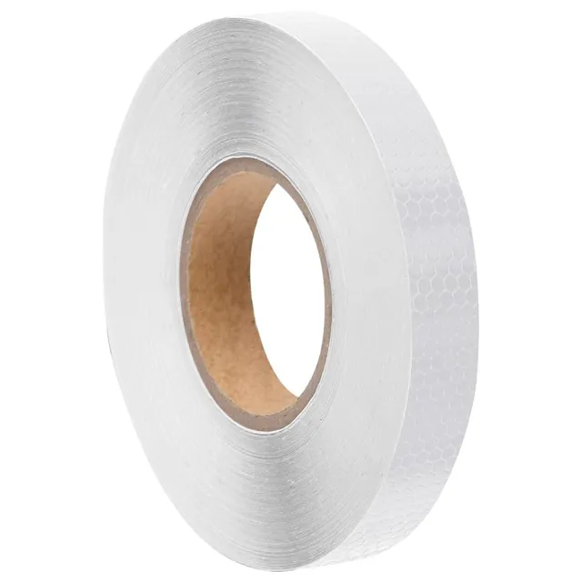 vidaXL Heim & Garten Reflektorband Weiß 2,5cmx50m PVC